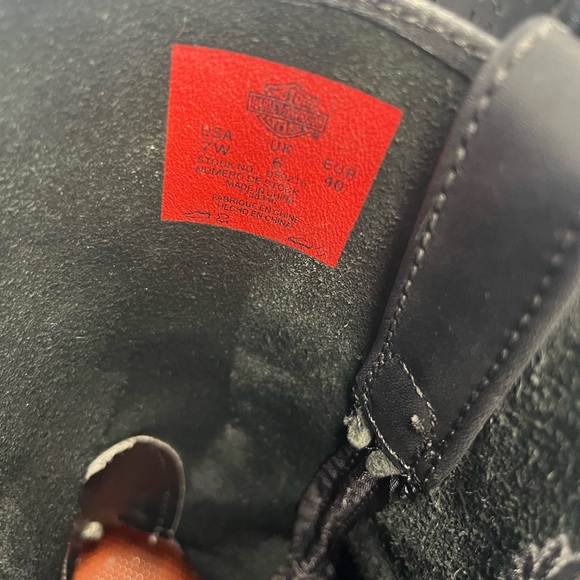 Harley Davidson Black Boots with Eagle Emblem - Picture 10 of 10
